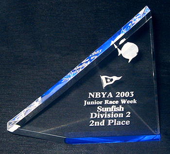 Acrylic Optimist Sail Trophies